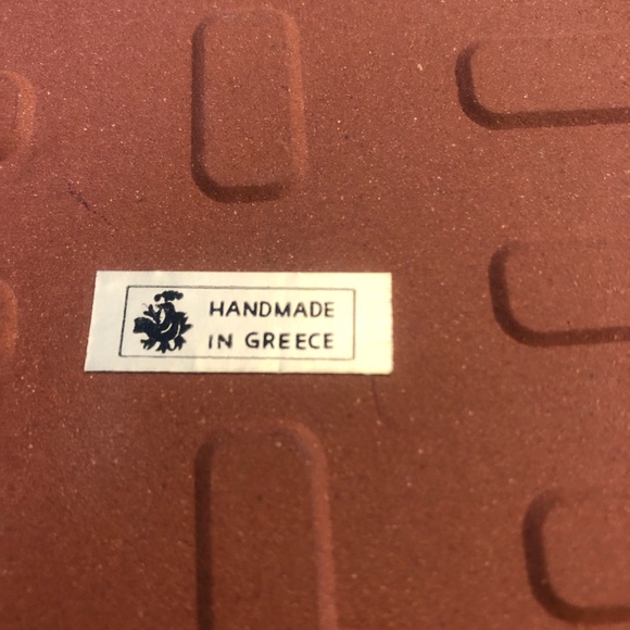 Handmade in Greece Framed Pottery tiles - girl / boy farmerunsigned, GUC - Picture 4 of 16